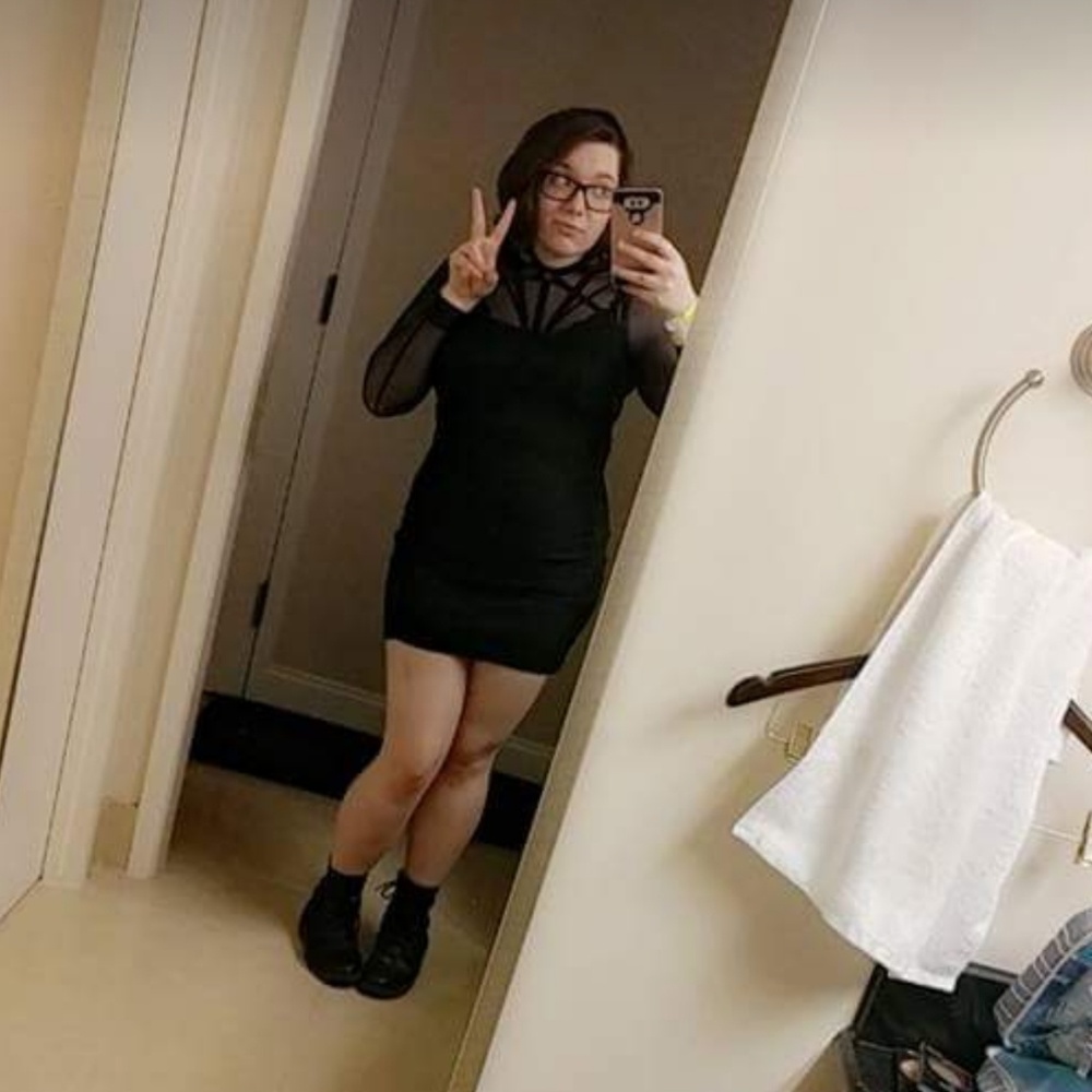 Lovesick/Torrid Black Mesh Bodycon Dress